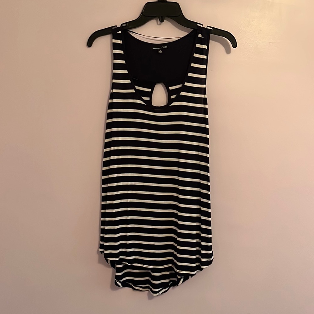Size M Navy and White tank top